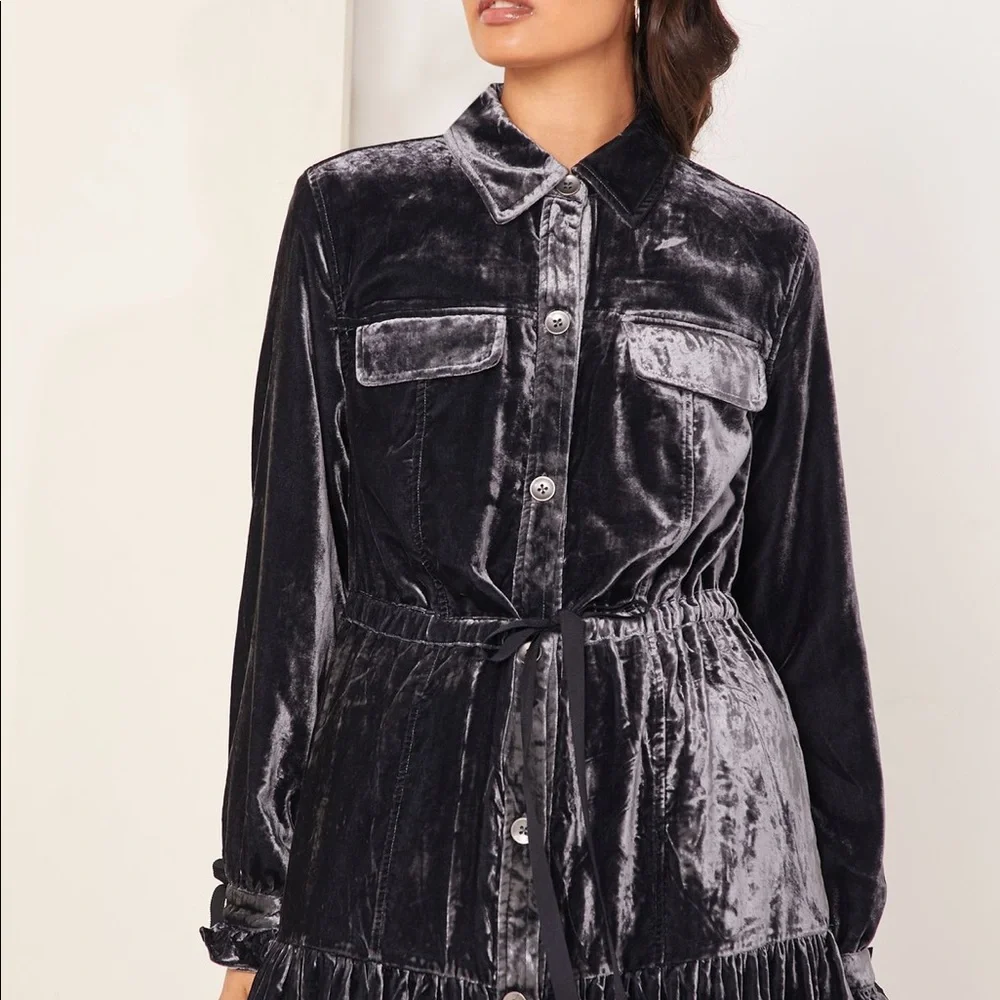 NEW Free People Bella Donna Velvet Duster Jacket Z22-40 - Picture 5 of 9